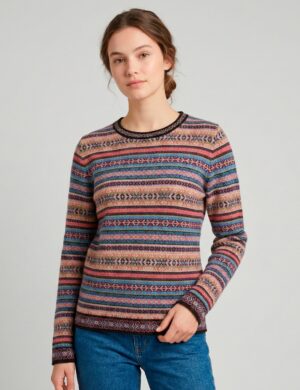 Ayru Striped Andean Pattern Sweater